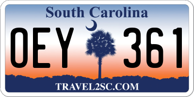 SC license plate OEY361