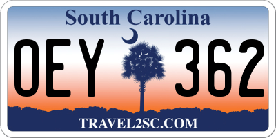SC license plate OEY362
