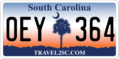 SC license plate OEY364