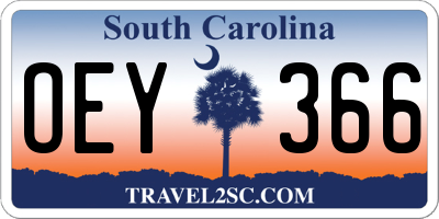 SC license plate OEY366