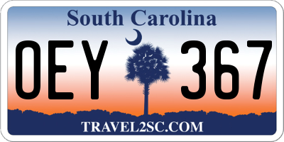 SC license plate OEY367