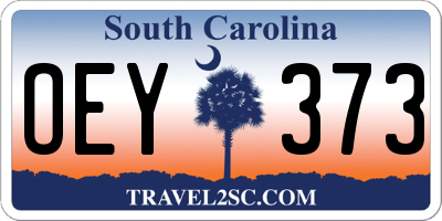SC license plate OEY373