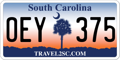 SC license plate OEY375