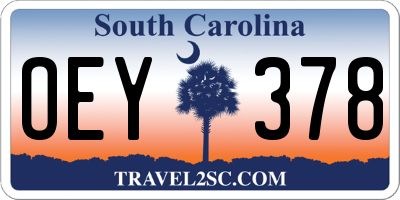 SC license plate OEY378