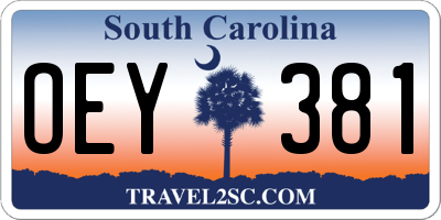 SC license plate OEY381