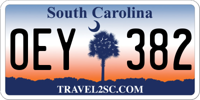 SC license plate OEY382