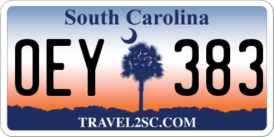 SC license plate OEY383