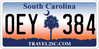 SC license plate OEY384