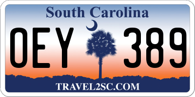 SC license plate OEY389