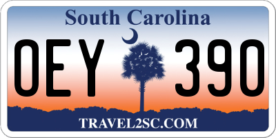 SC license plate OEY390