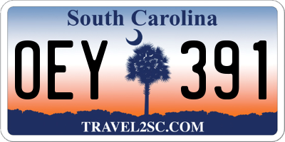 SC license plate OEY391