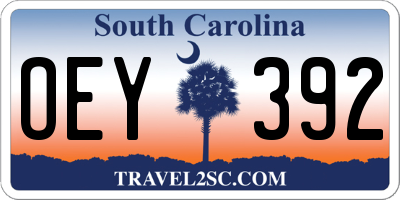 SC license plate OEY392