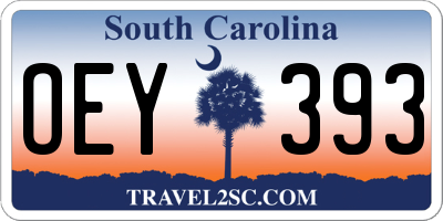 SC license plate OEY393