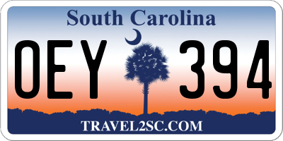 SC license plate OEY394