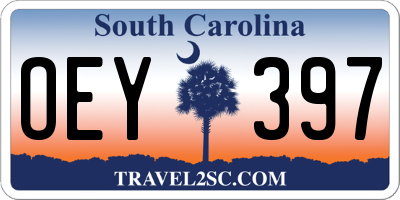 SC license plate OEY397