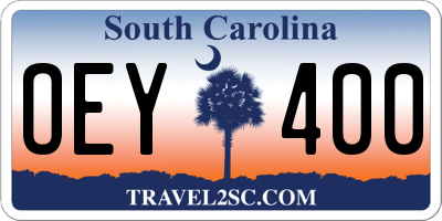 SC license plate OEY400