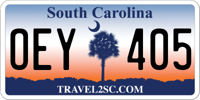 SC license plate OEY405