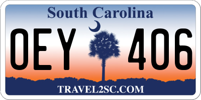 SC license plate OEY406