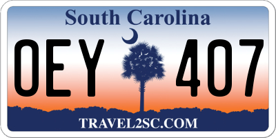 SC license plate OEY407