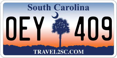 SC license plate OEY409