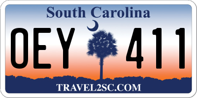 SC license plate OEY411