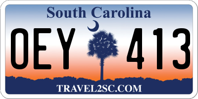 SC license plate OEY413