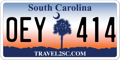 SC license plate OEY414
