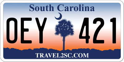 SC license plate OEY421