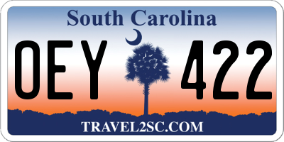 SC license plate OEY422