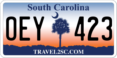 SC license plate OEY423