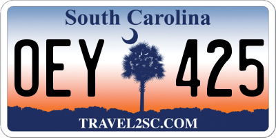 SC license plate OEY425