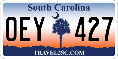 SC license plate OEY427