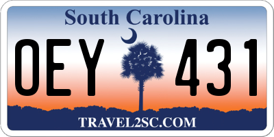 SC license plate OEY431