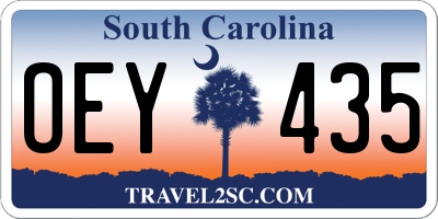 SC license plate OEY435