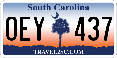 SC license plate OEY437