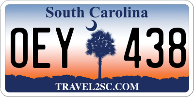 SC license plate OEY438