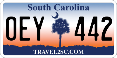 SC license plate OEY442