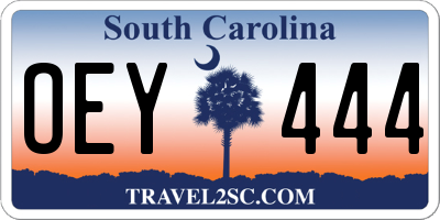 SC license plate OEY444
