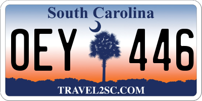 SC license plate OEY446
