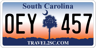SC license plate OEY457