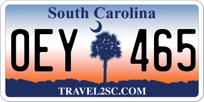 SC license plate OEY465