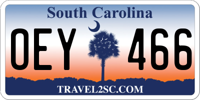 SC license plate OEY466