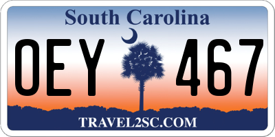 SC license plate OEY467