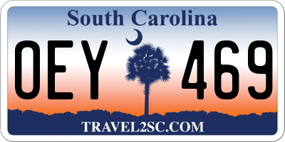 SC license plate OEY469