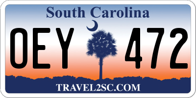 SC license plate OEY472