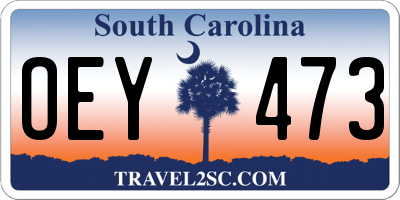 SC license plate OEY473