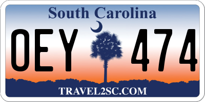 SC license plate OEY474