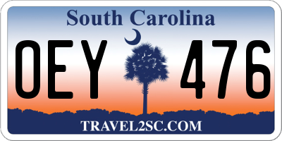 SC license plate OEY476
