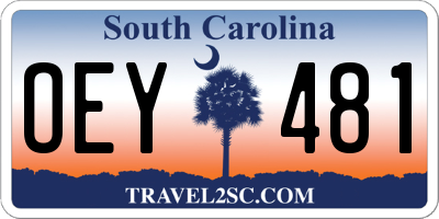 SC license plate OEY481