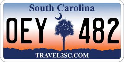 SC license plate OEY482